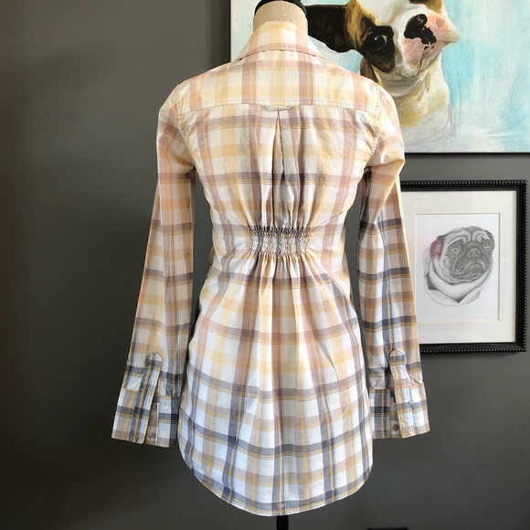 Fading Plaid Shirt Dress - Picture 4 of 14
